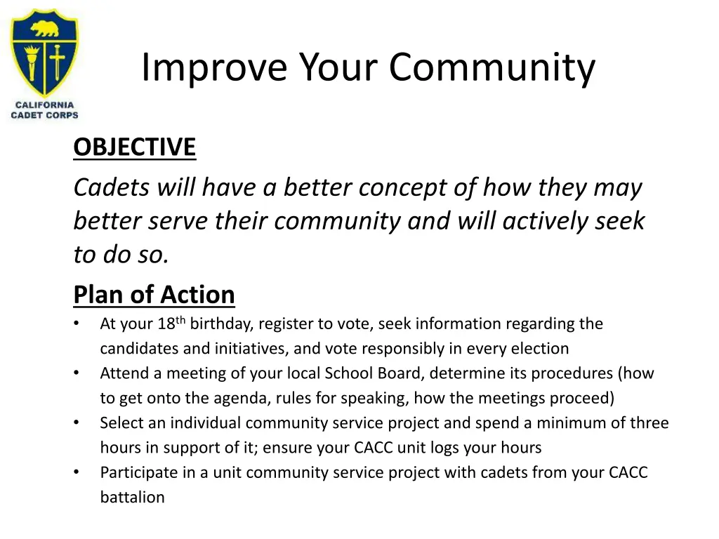 improve your community