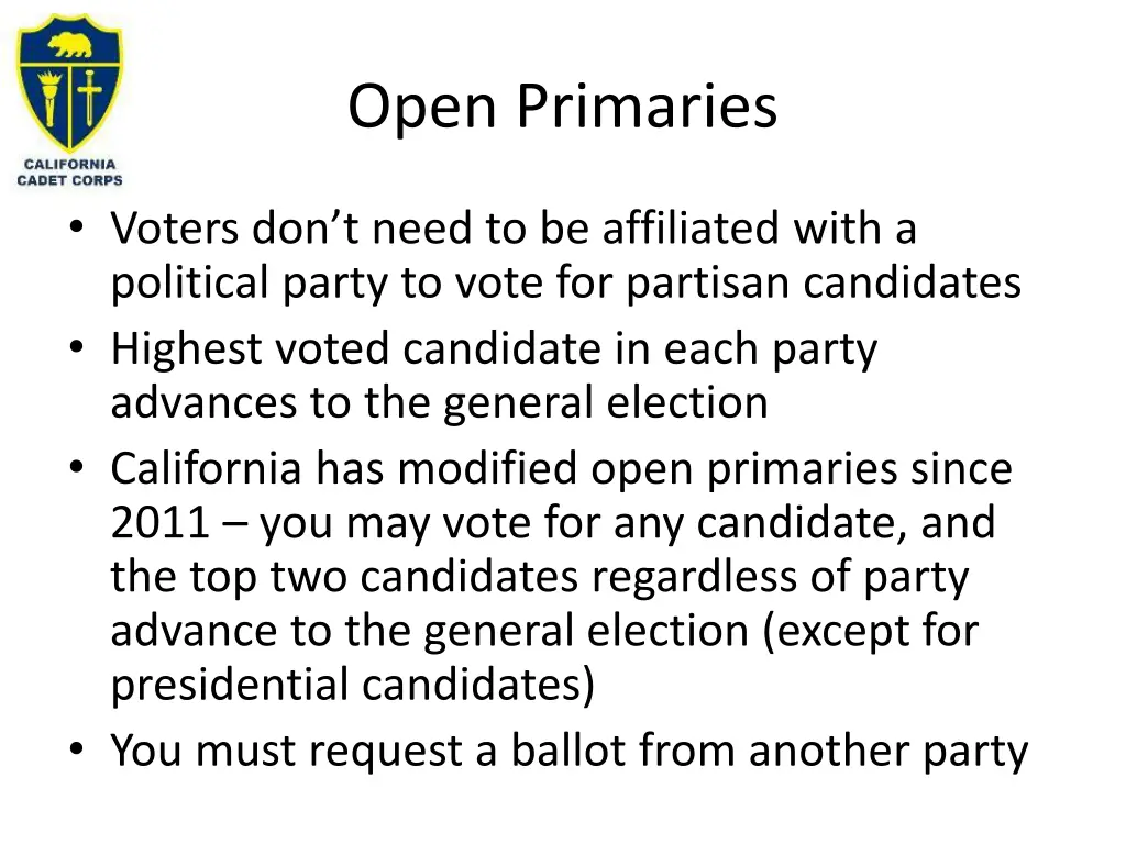 open primaries