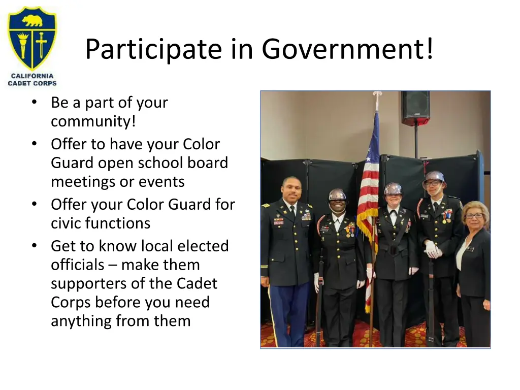 participate in government