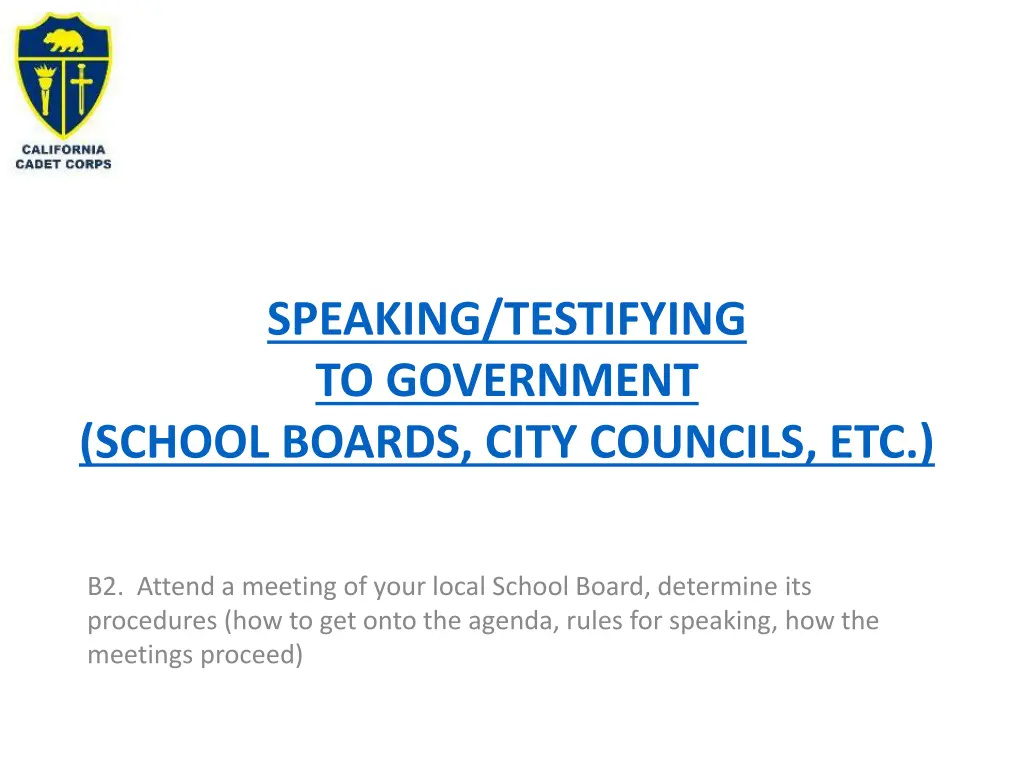 speaking testifying to government school boards