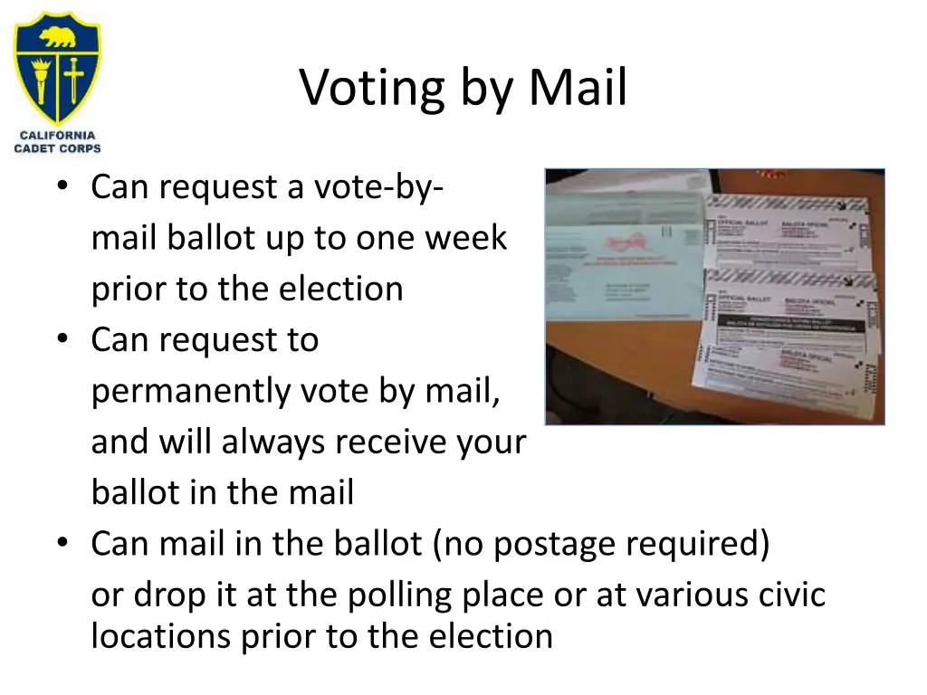 voting by mail