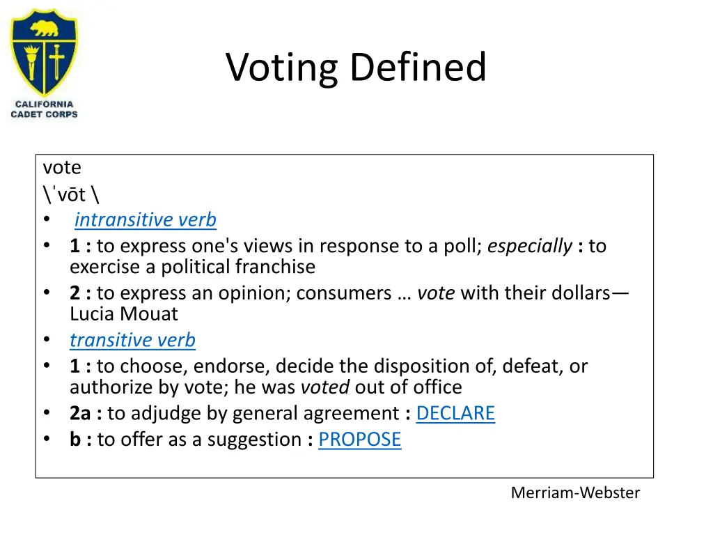 voting defined