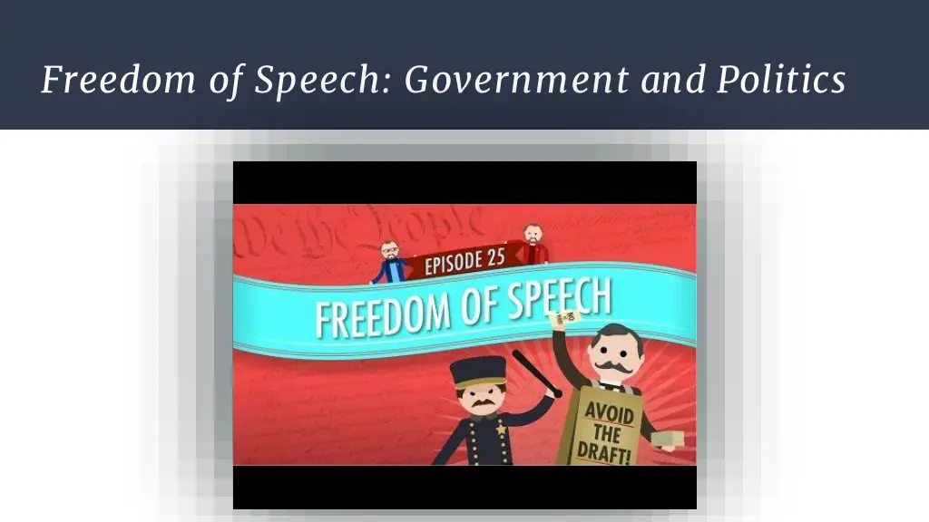 freedom of speech crash course government