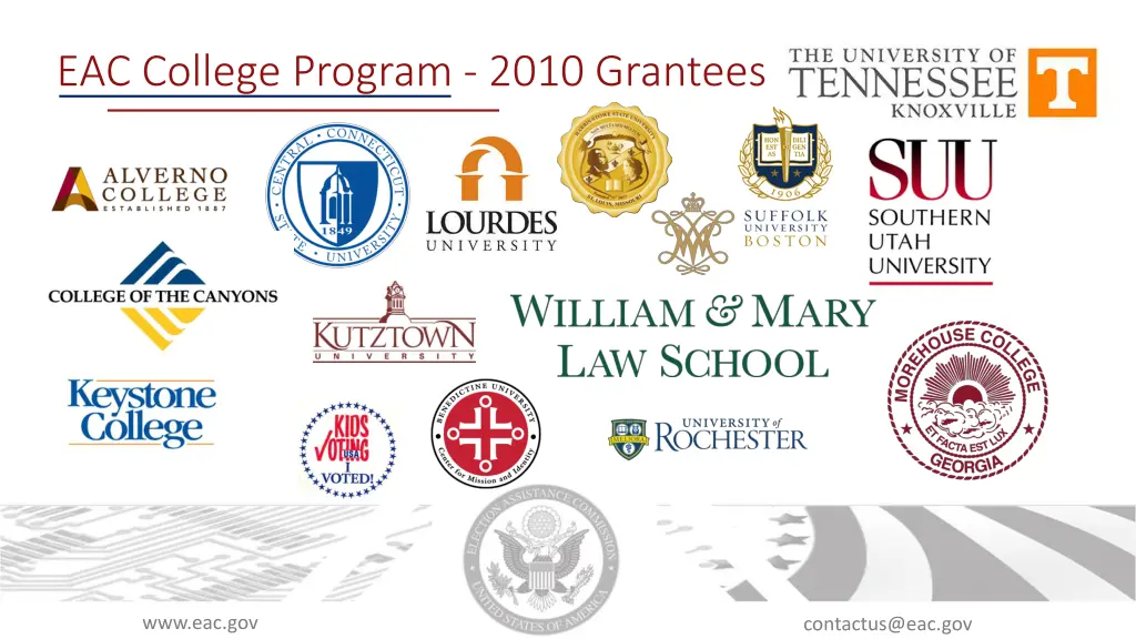 eac college program 2010 grantees