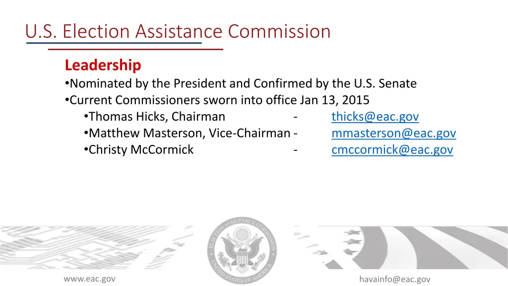 u s election assistance commission