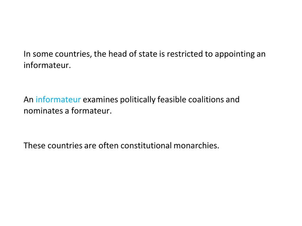 in some countries the head of state is restricted