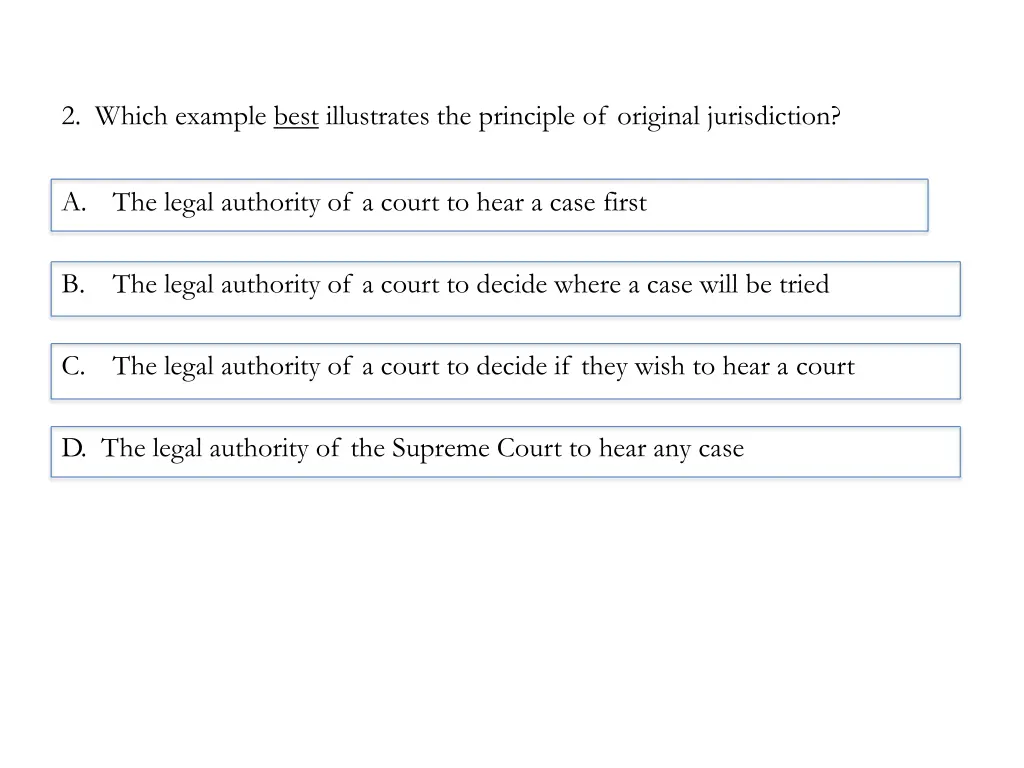2 which example best illustrates the principle