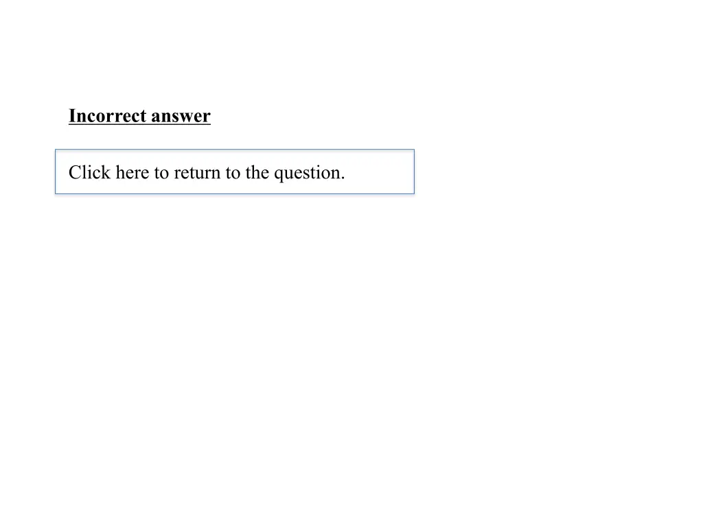 incorrect answer 9