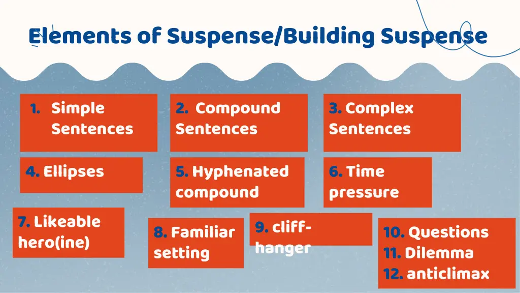 elements of suspense building suspense