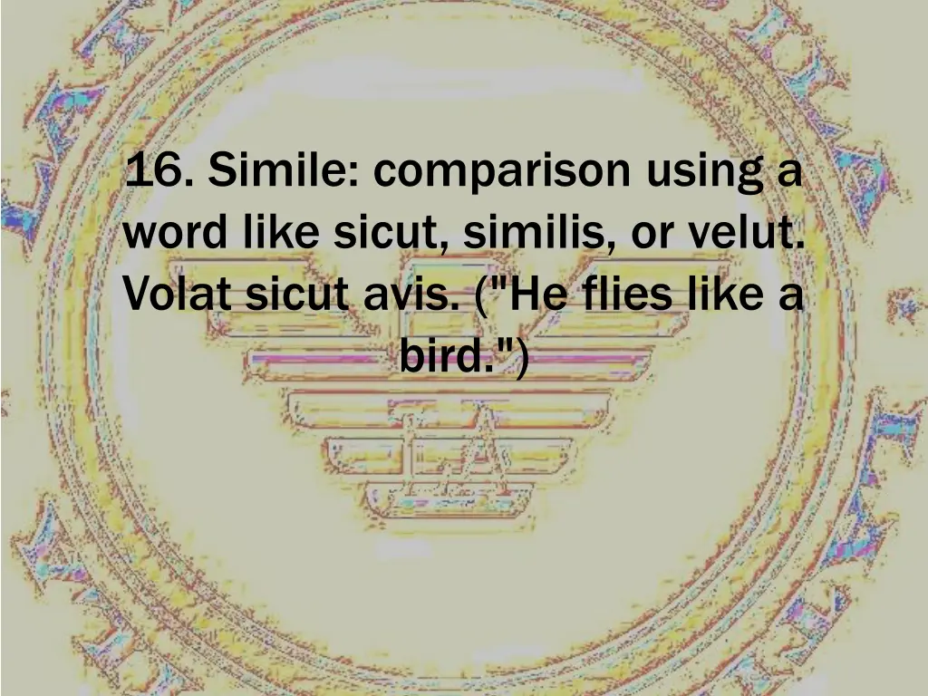 16 simile comparison using a word like sicut