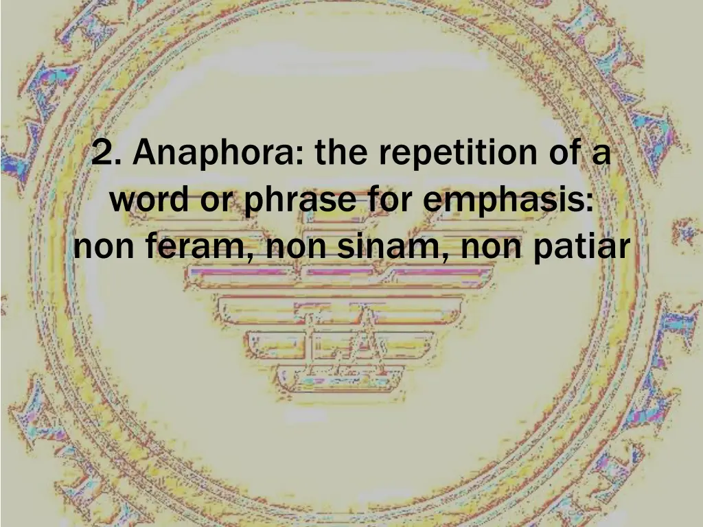 2 anaphora the repetition of a word or phrase