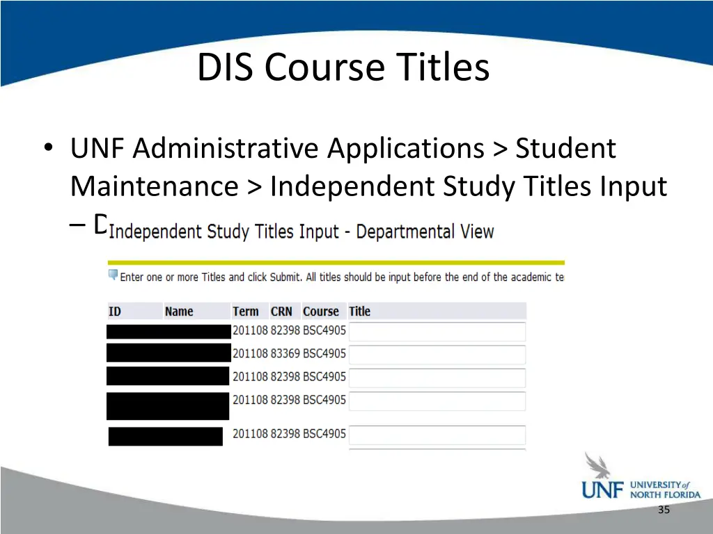 dis course titles 1