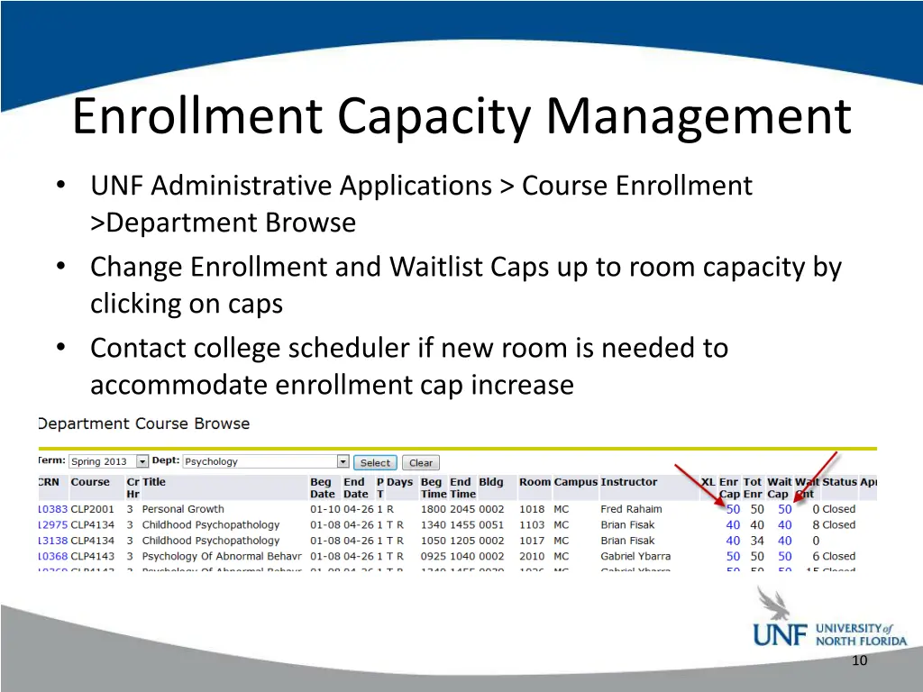 enrollment capacity management