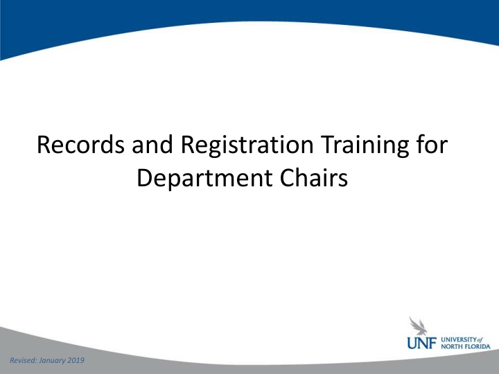 records and registration training for department