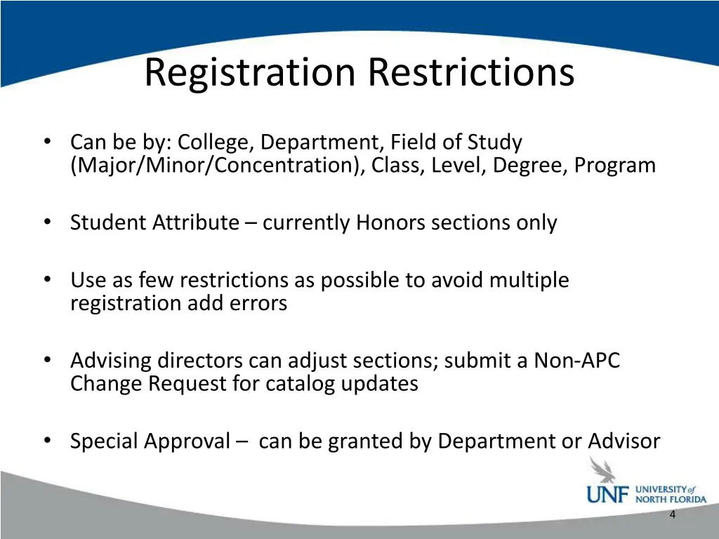 registration restrictions