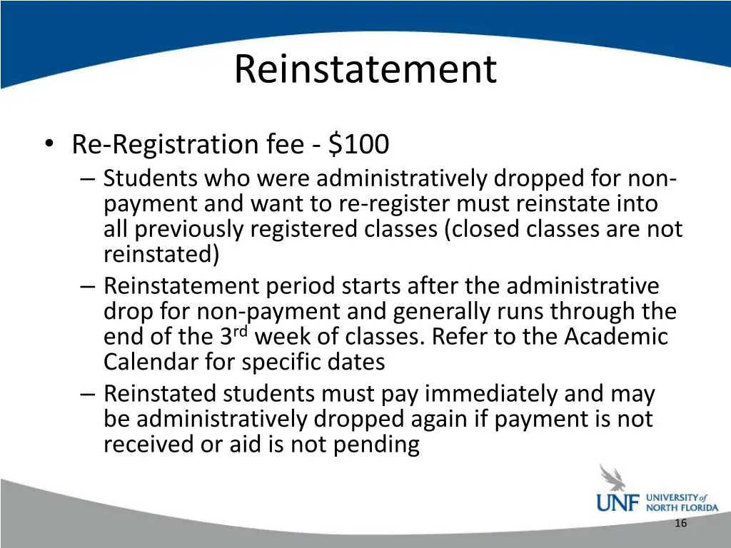 reinstatement