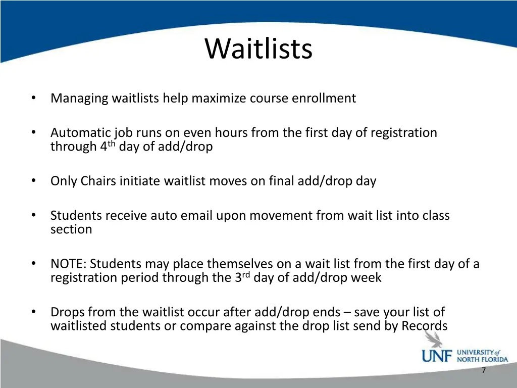 waitlists