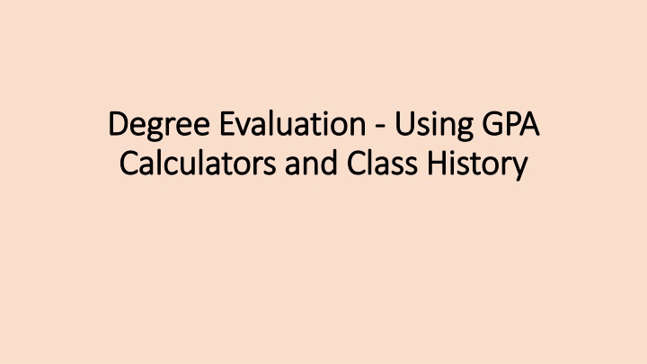 degree evaluation degree evaluation using