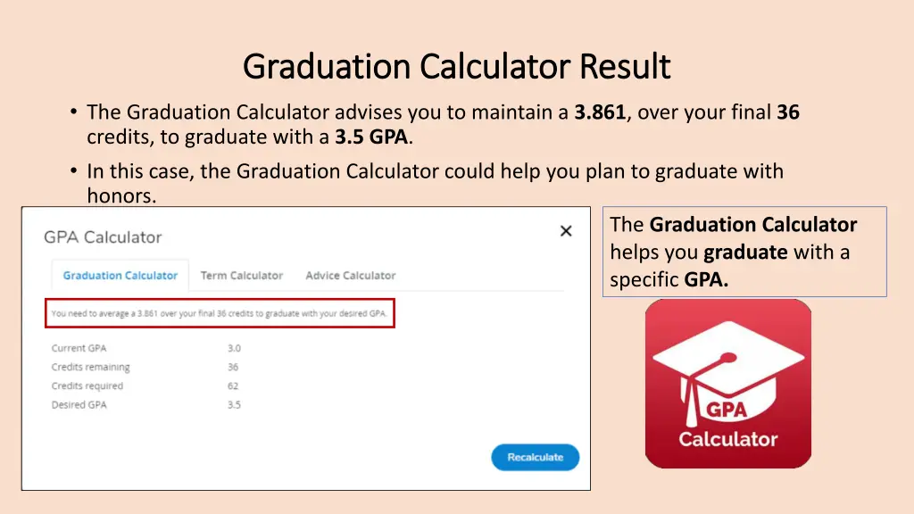 graduation calculator result graduation