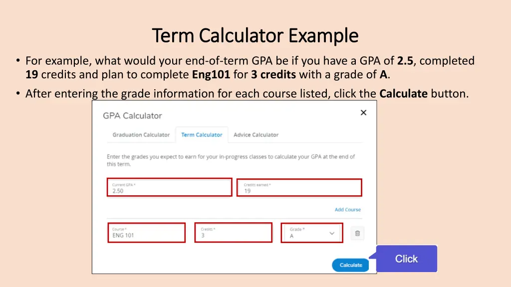 term calculator example term calculator example