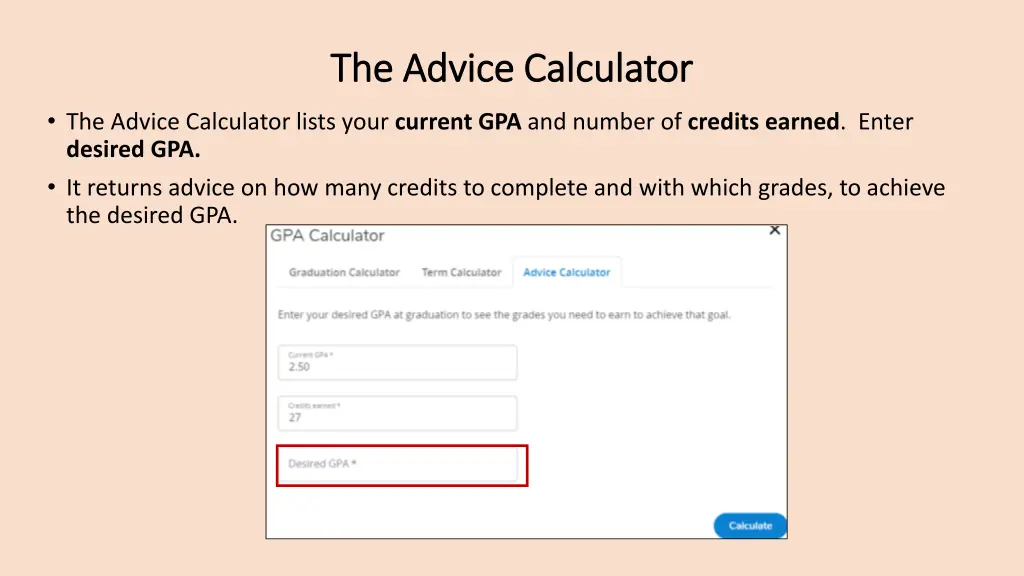 the advice calculator the advice calculator