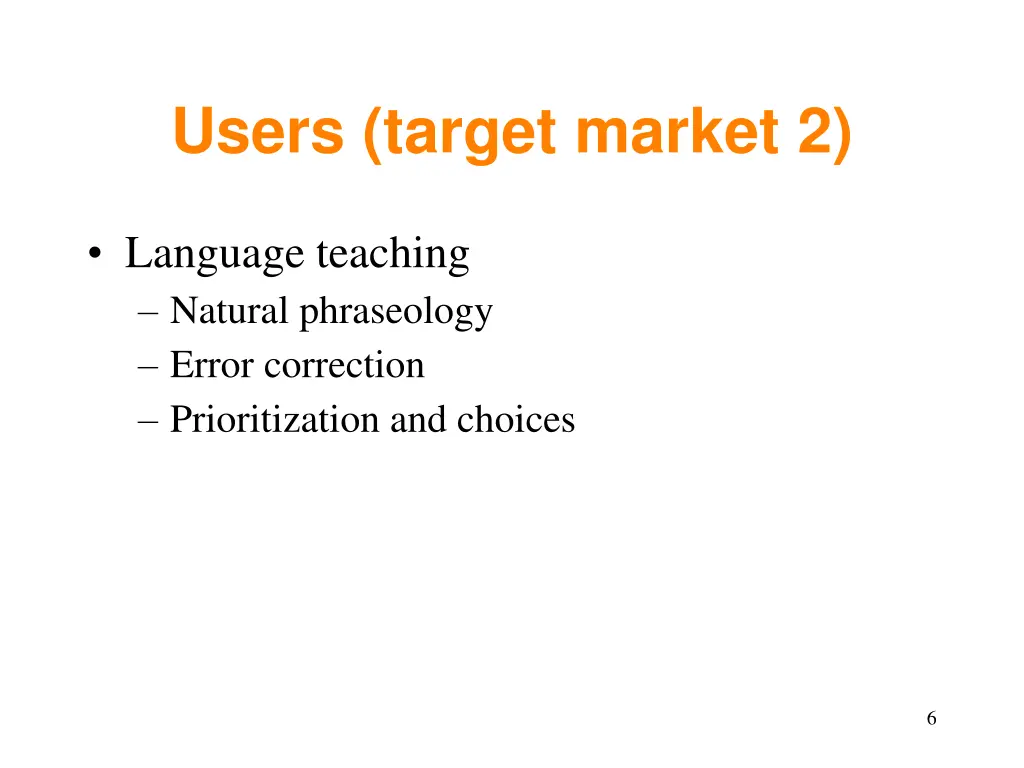 users target market 2