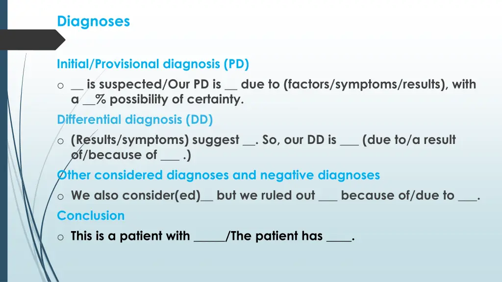 diagnoses