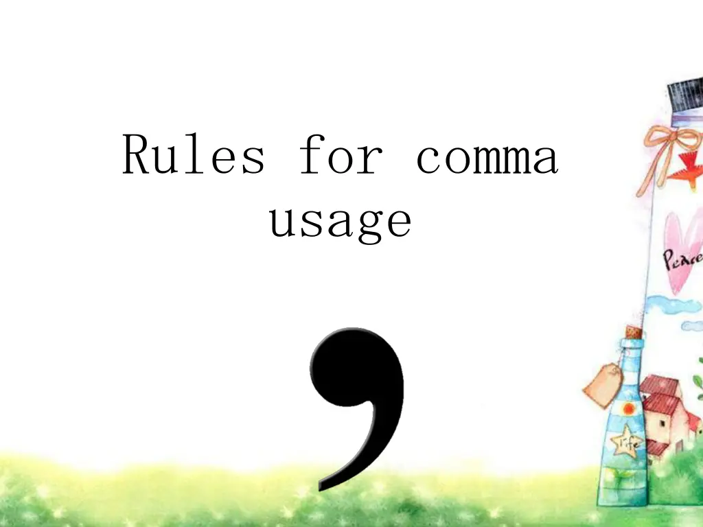 rules for comma usage