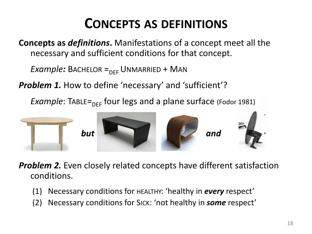 c oncepts as definitions