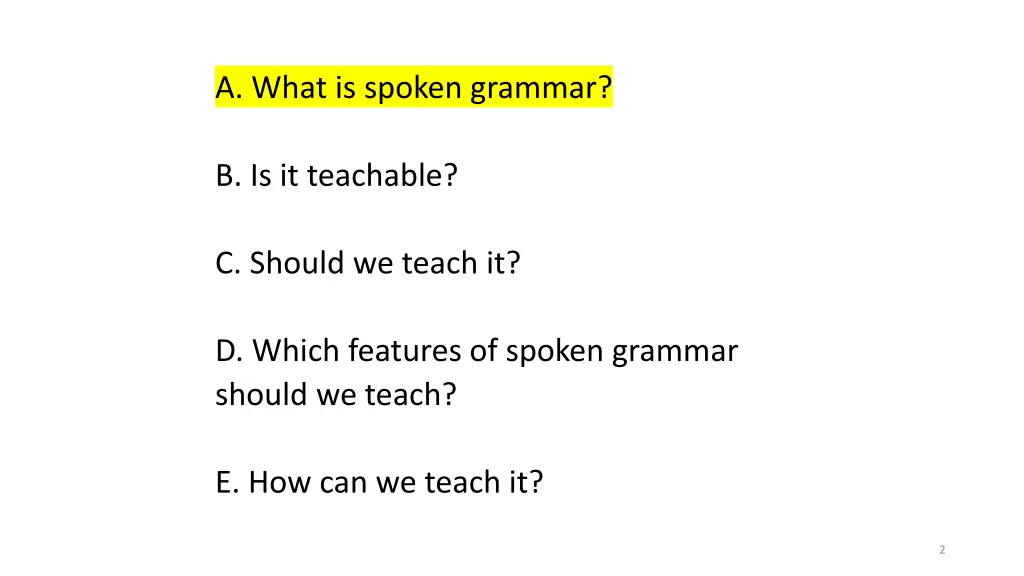 a what is spoken grammar