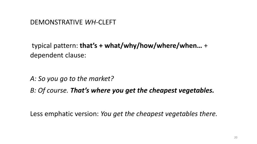 demonstrative wh cleft