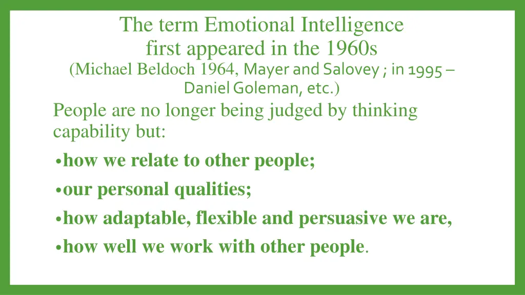 the term emotional intelligence first appeared