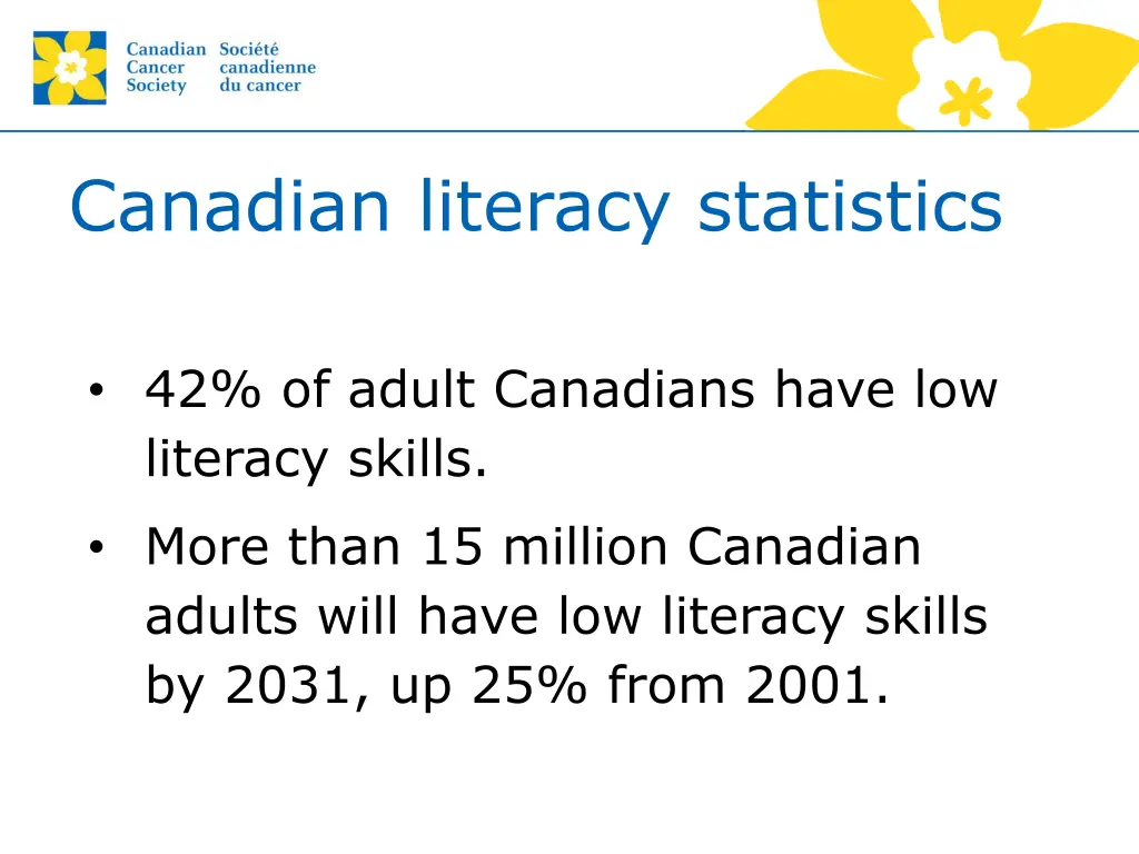 canadian literacy statistics