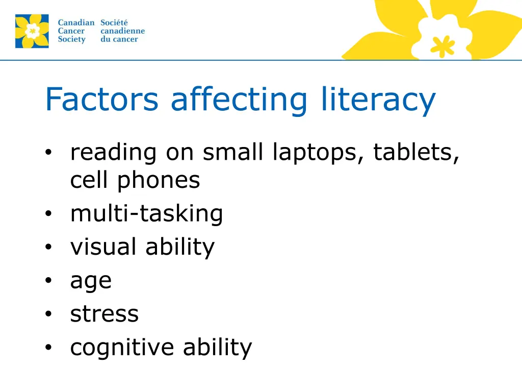 factors affecting literacy