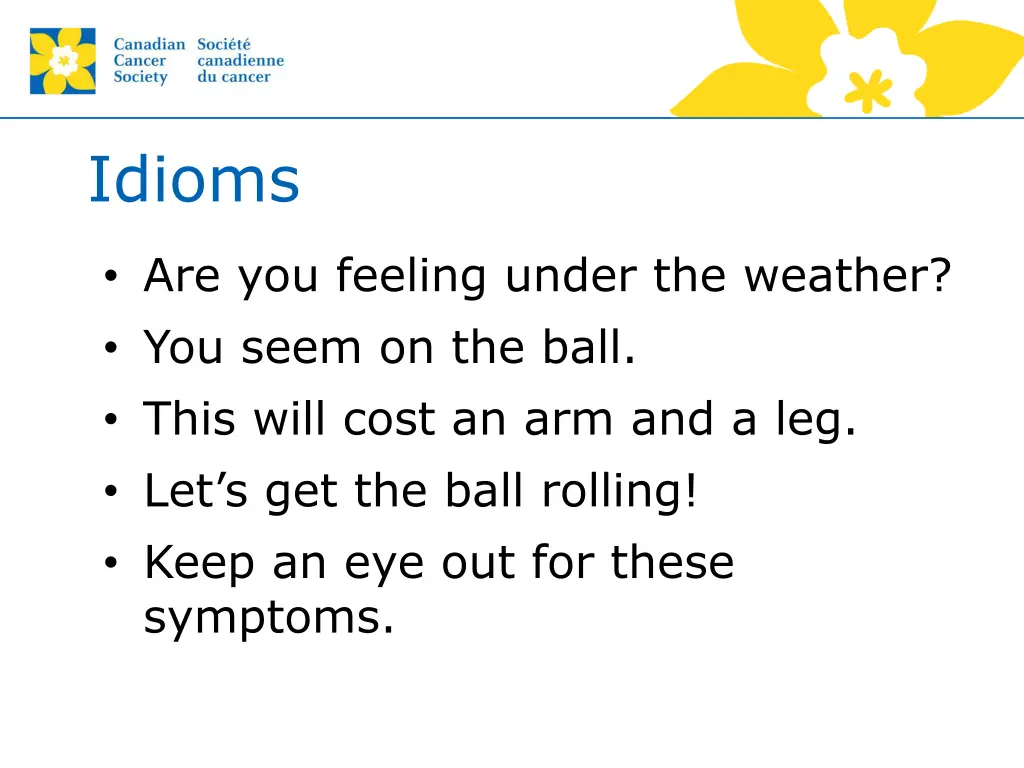 idioms