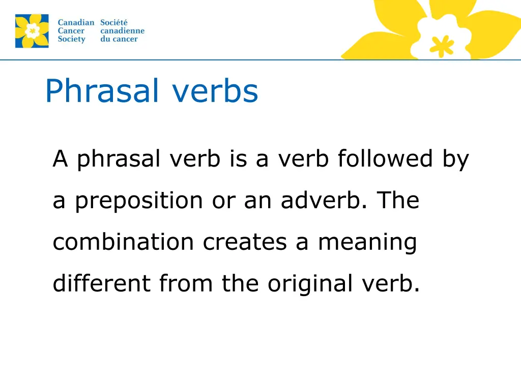 phrasal verbs