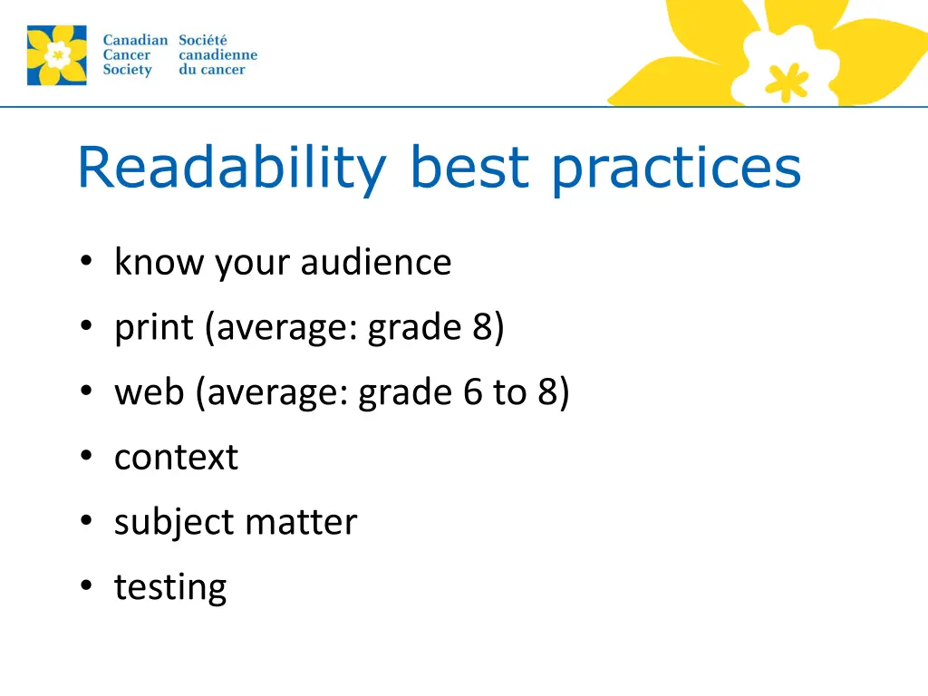 readability best practices