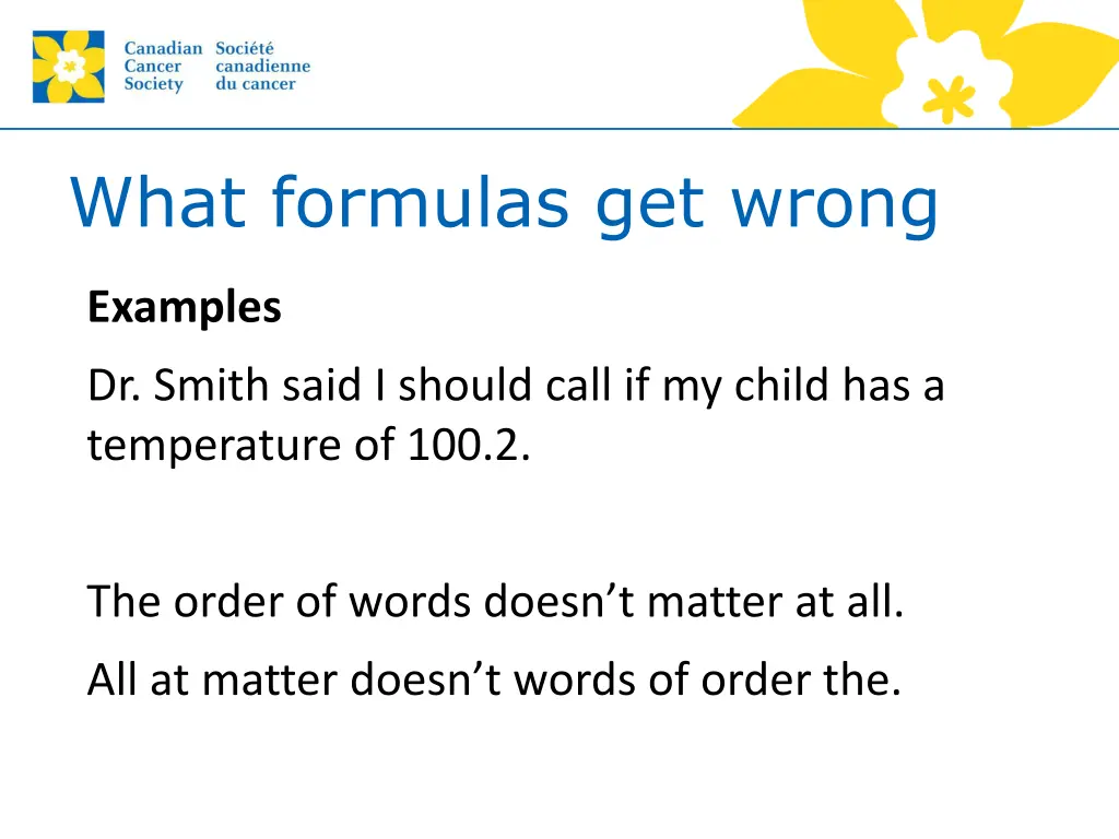 what formulas get wrong