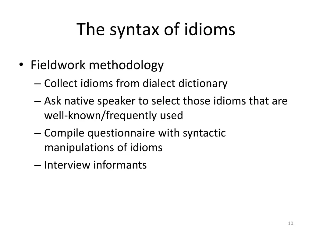 the syntax of idioms 3