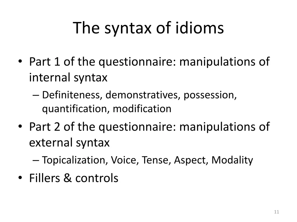 the syntax of idioms 4