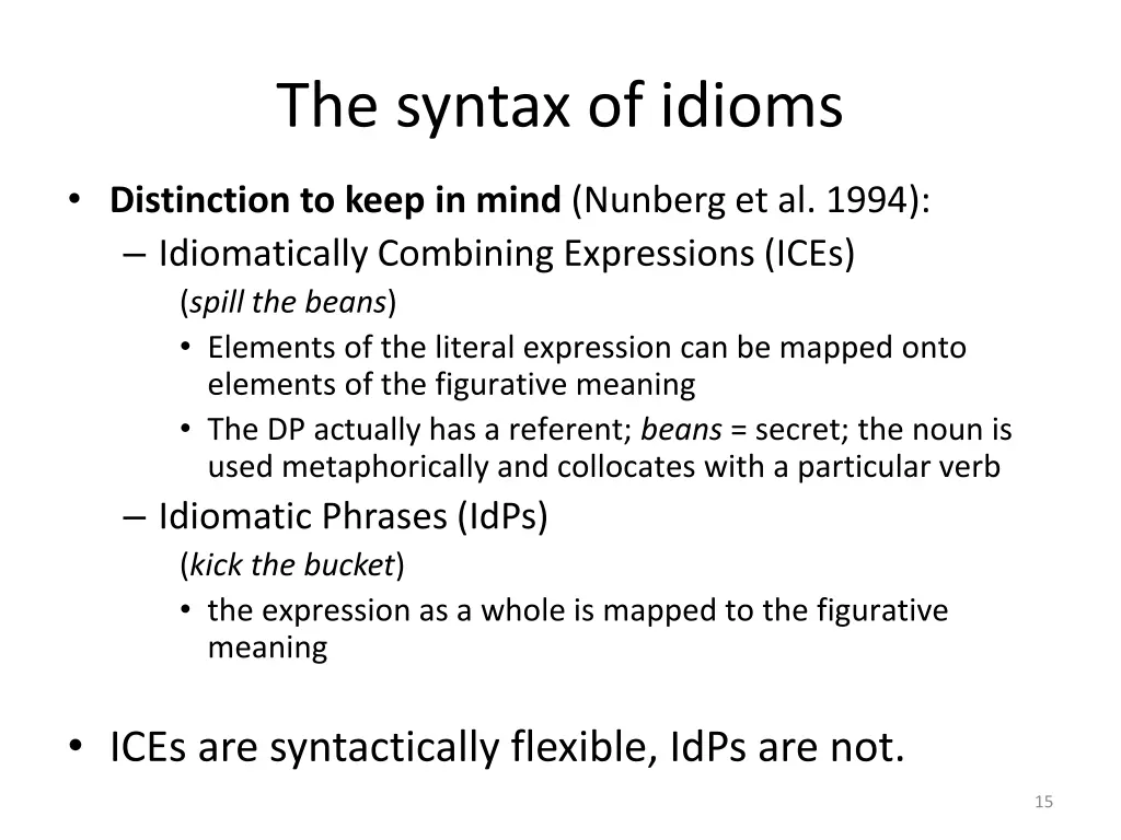 the syntax of idioms 6