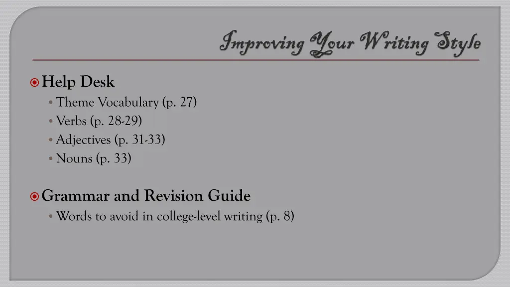 help desk theme vocabulary p 27 verbs