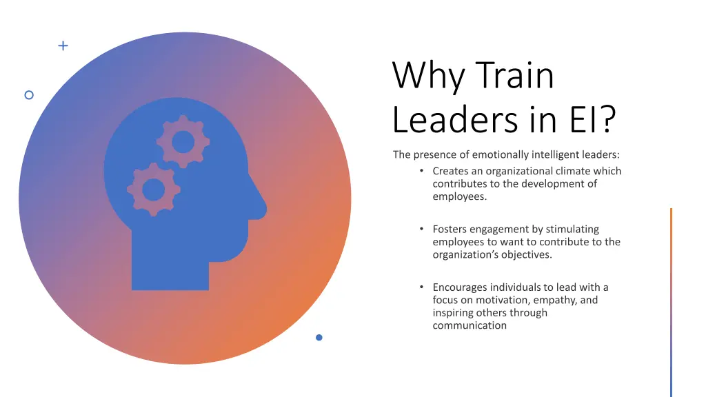 why train leaders in ei