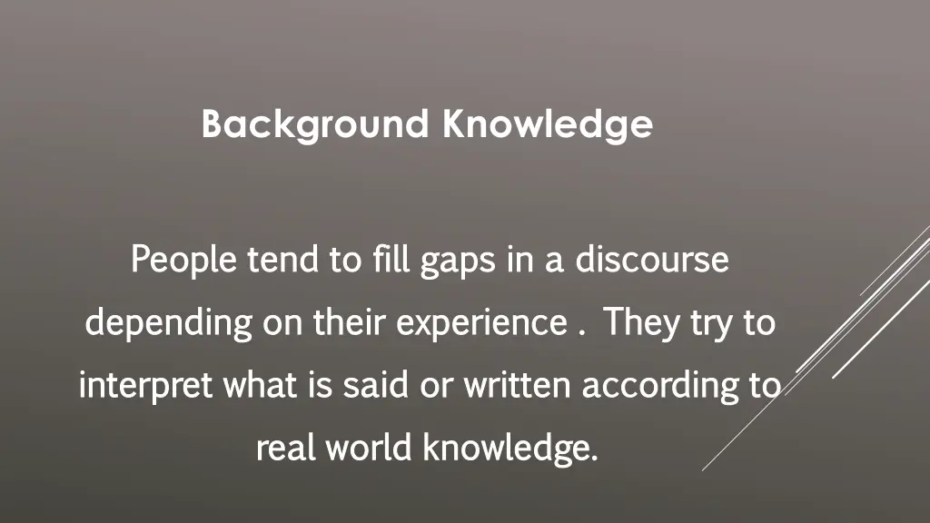 background knowledge 1