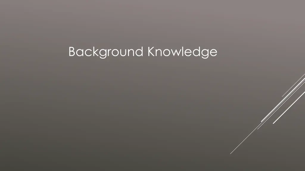 background knowledge