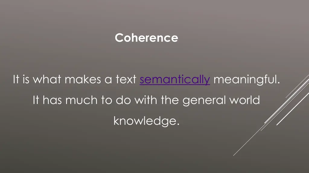 coherence