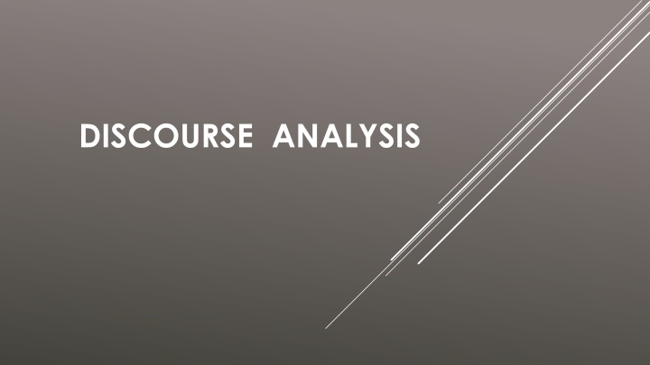 discourse analysis