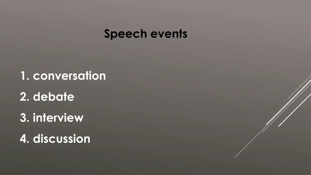 speech events