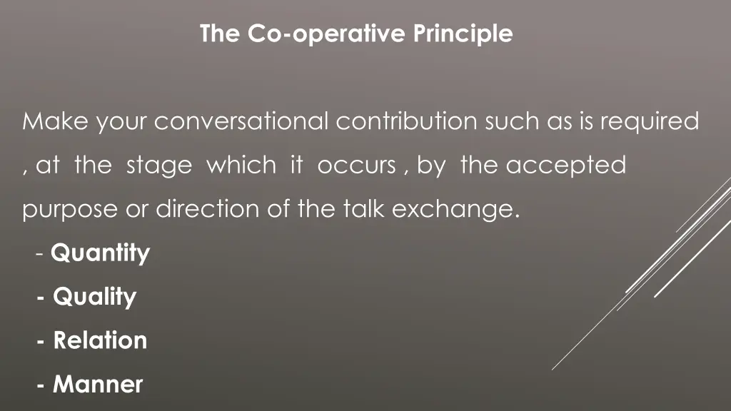 the co operative principle