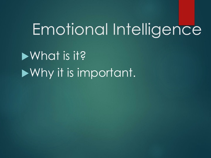 emotional intelligence